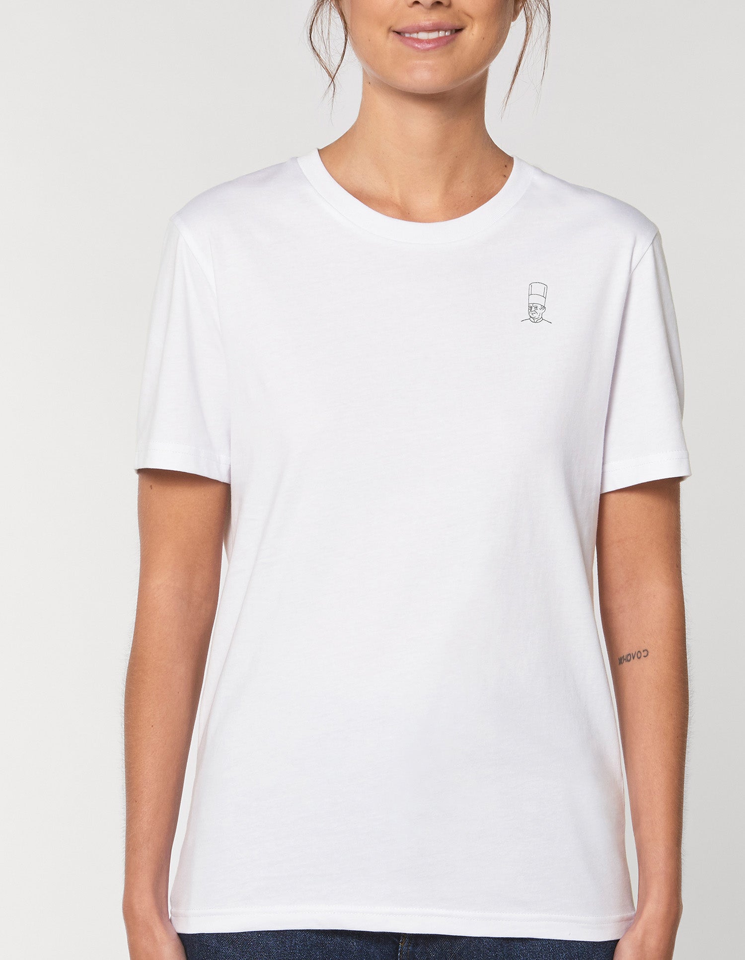 T-shirt blanc brodé Joël Robuchon