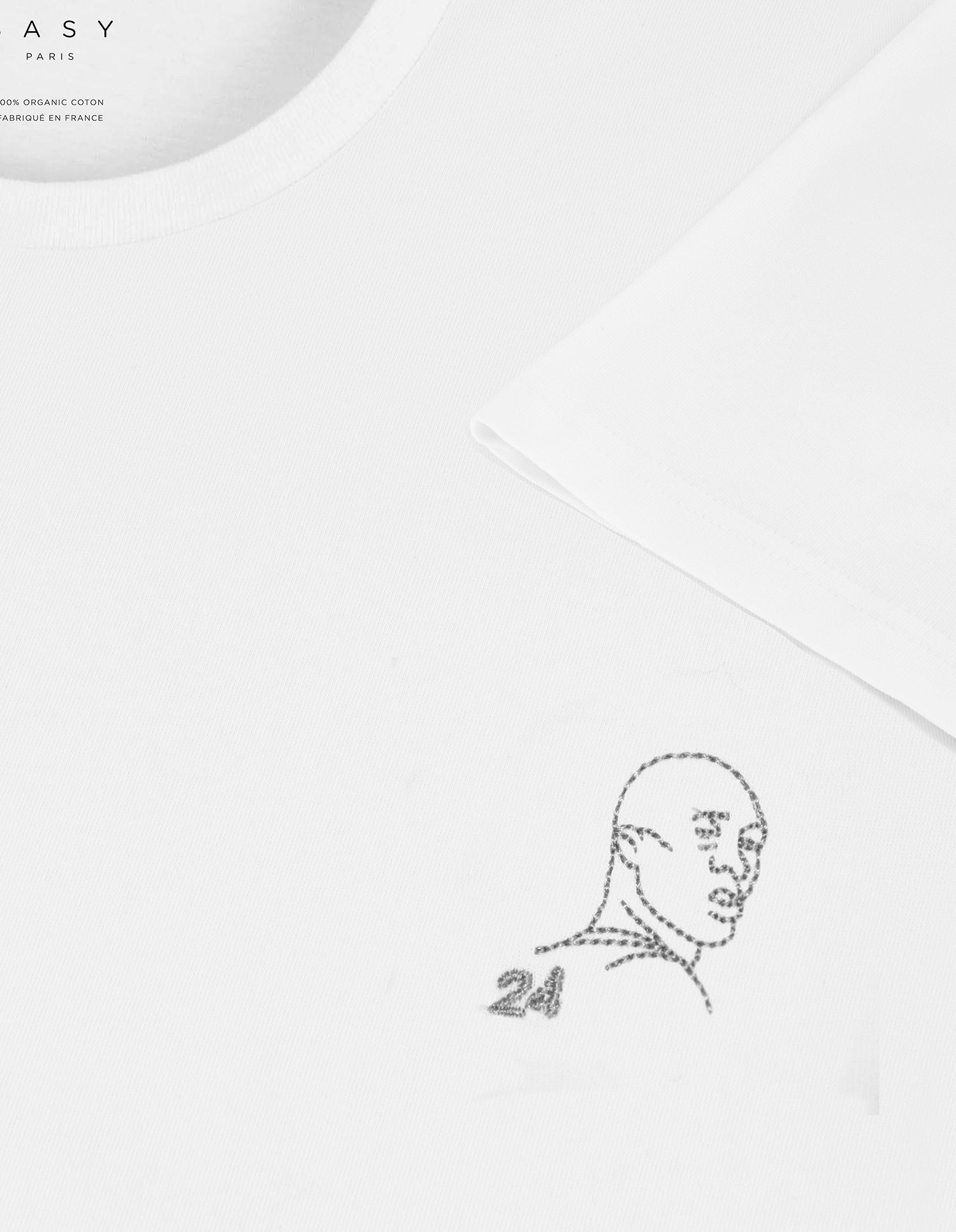 T-shirt blanc brodé Kobe Bryant