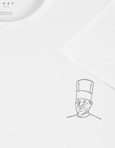 T-shirt blanc brodé Paul Bocuse