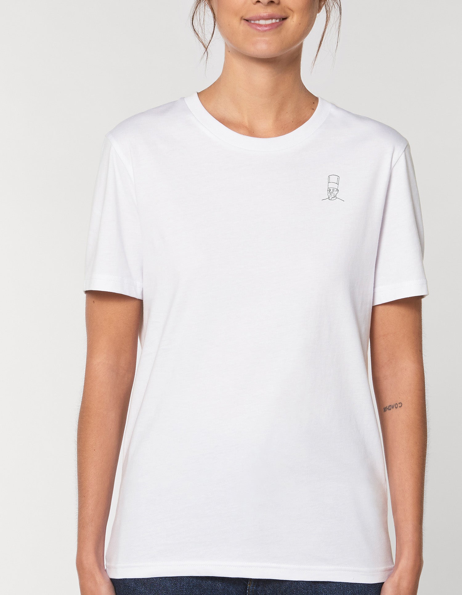 T-shirt blanc brodé Paul Bocuse