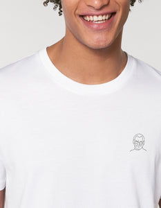 T-shirt blanc brodé Steve Jobs